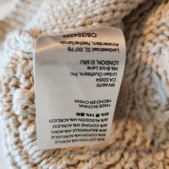 Free People Montana Cream Cardigan Oversized Boho size XS - Picture 12 of 14